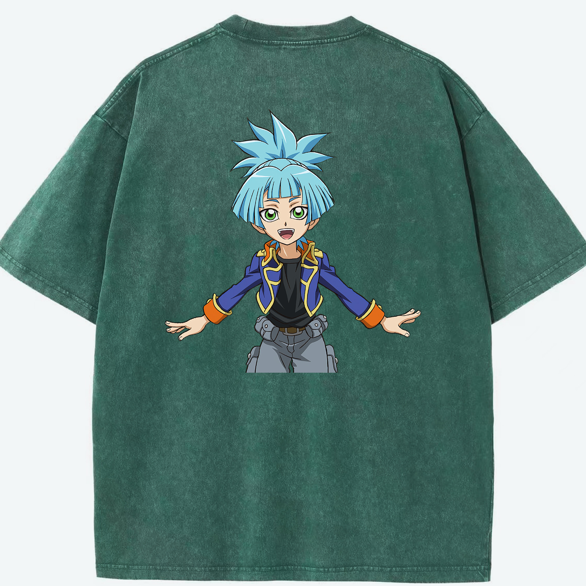 （画像用） 遊☆戯☆王 Yu-Gi-Oh! 綿100% ヴィンテージ風 半袖Tシャツ（背面プリント）